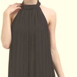 Naked zebra size L pleated dark grey dress